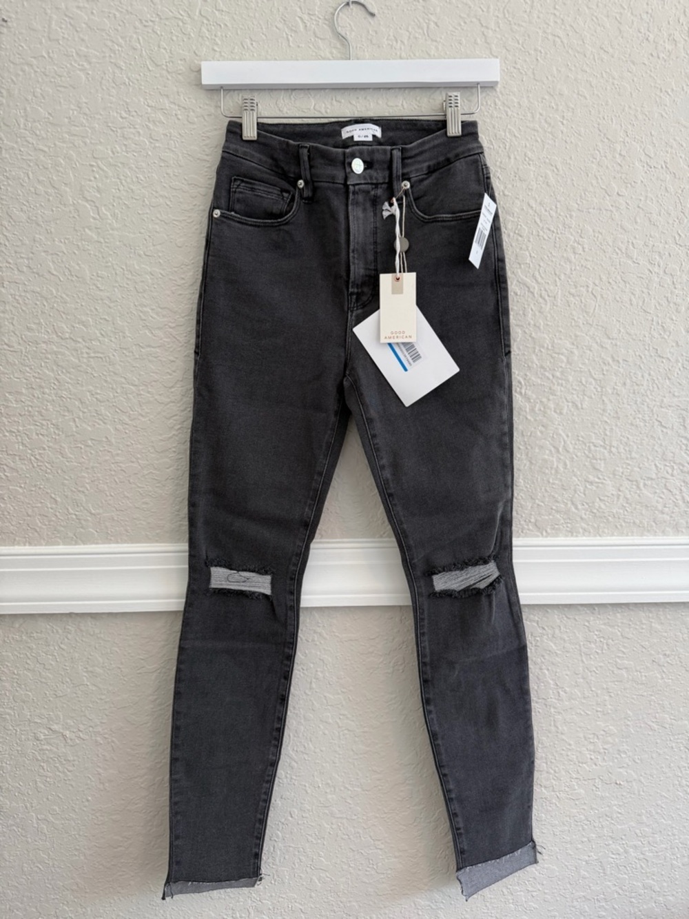 Good American Good Legs Skinny Jeans | Size 0 / 25 | NWT Dark Gray - Picture 5 of 11